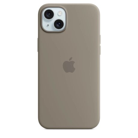 Husa Originala Apple din Silicon pentru iPhone 15 Plus, Clay