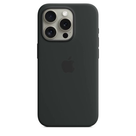 Husa Originala Apple din Silicon pentru iPhone 15 Pro, Black