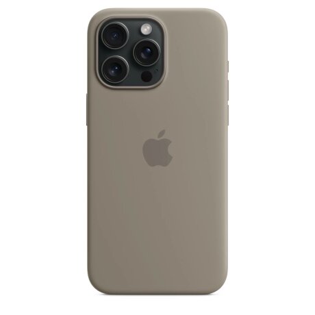 Husa Originala Apple din Silicon pentru iPhone 15 Pro Max, Clay