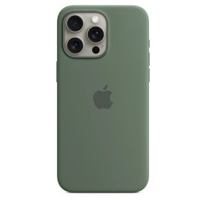Husa Originala Apple din Silicon pentru iPhone 15 Pro Max, Cypress
