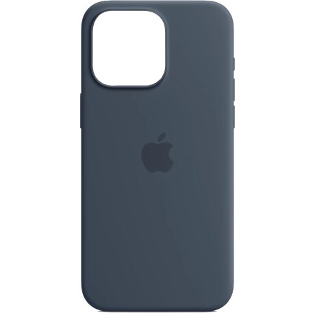 Husa Originala Apple din Silicon pentru iPhone 15 Pro Max, Storm Blue