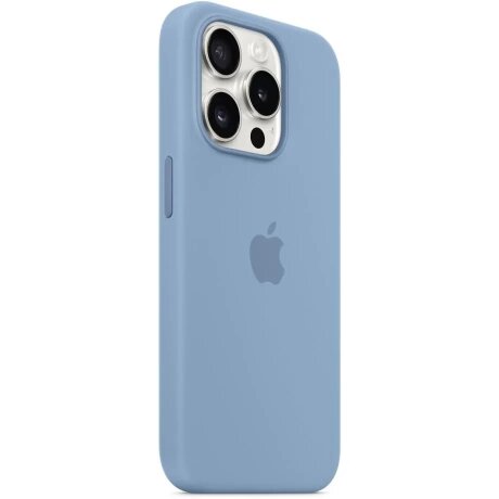 Husa Originala Apple din Silicon pentru iPhone 15, Winter Blue