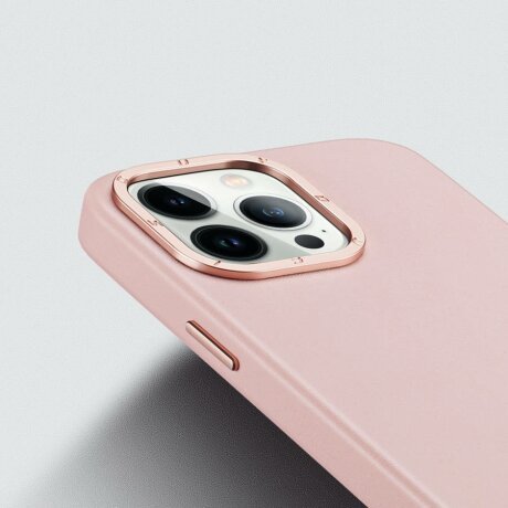 Husa din Piele Ecologica pentru iPhone 14 Pro, Dux Ducis, Pink